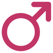 Male gender symbol, pink color